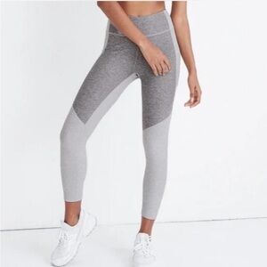 OUTDOOR VOICES  Color-block Two-Tone Leggings in Grey